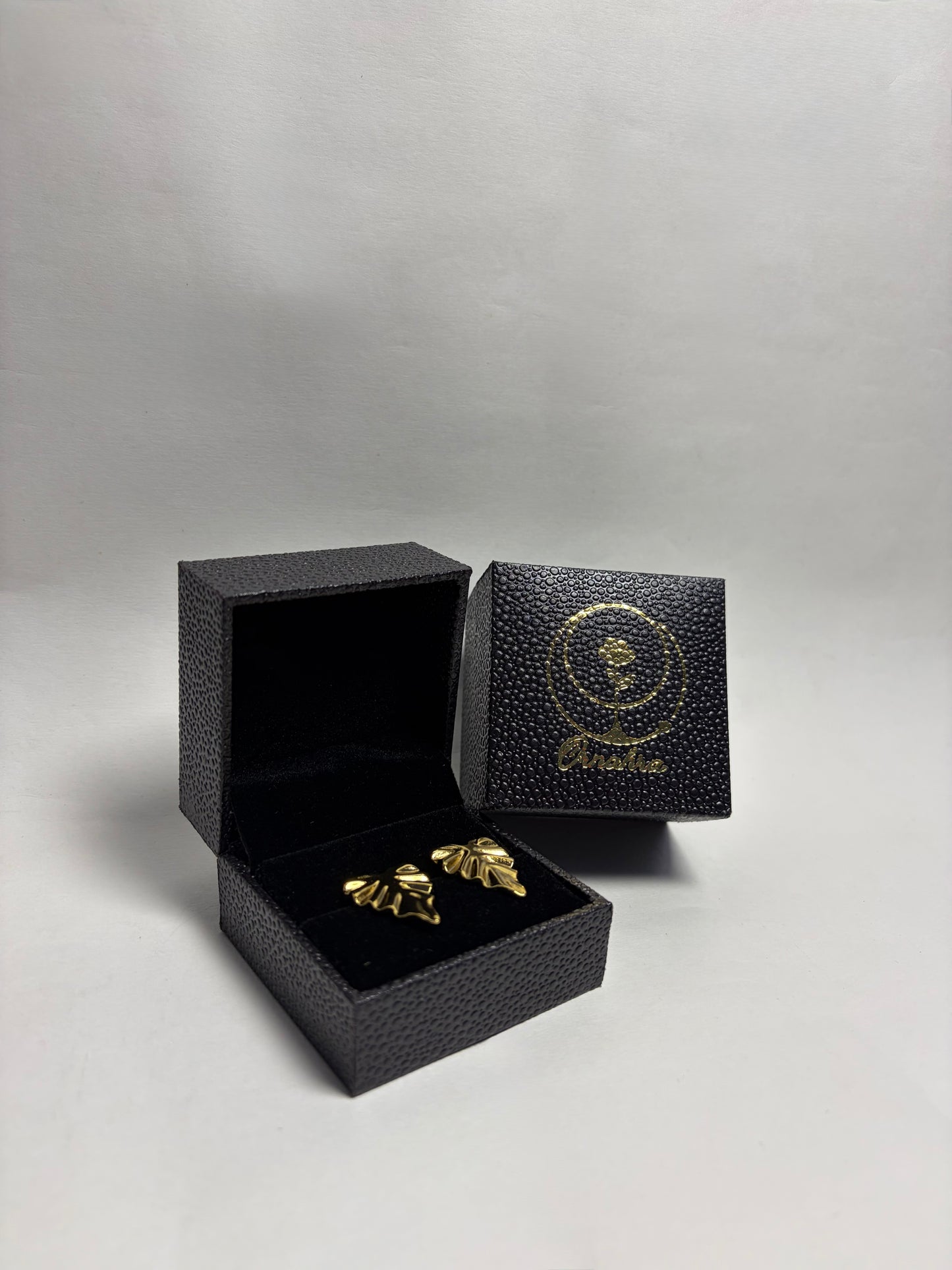 Botanical leaf earrings