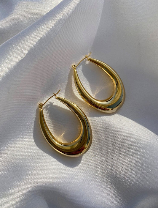 Oval vintage hoops