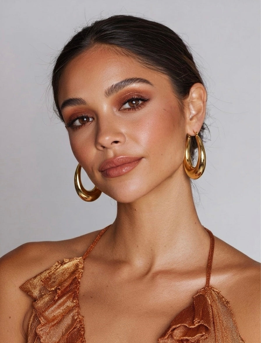 Oval vintage hoops